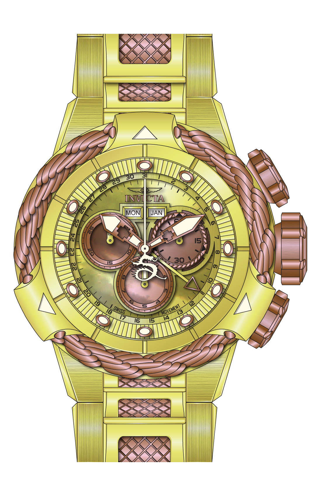 Parts for Invicta Subaqua Alpha Men 36006