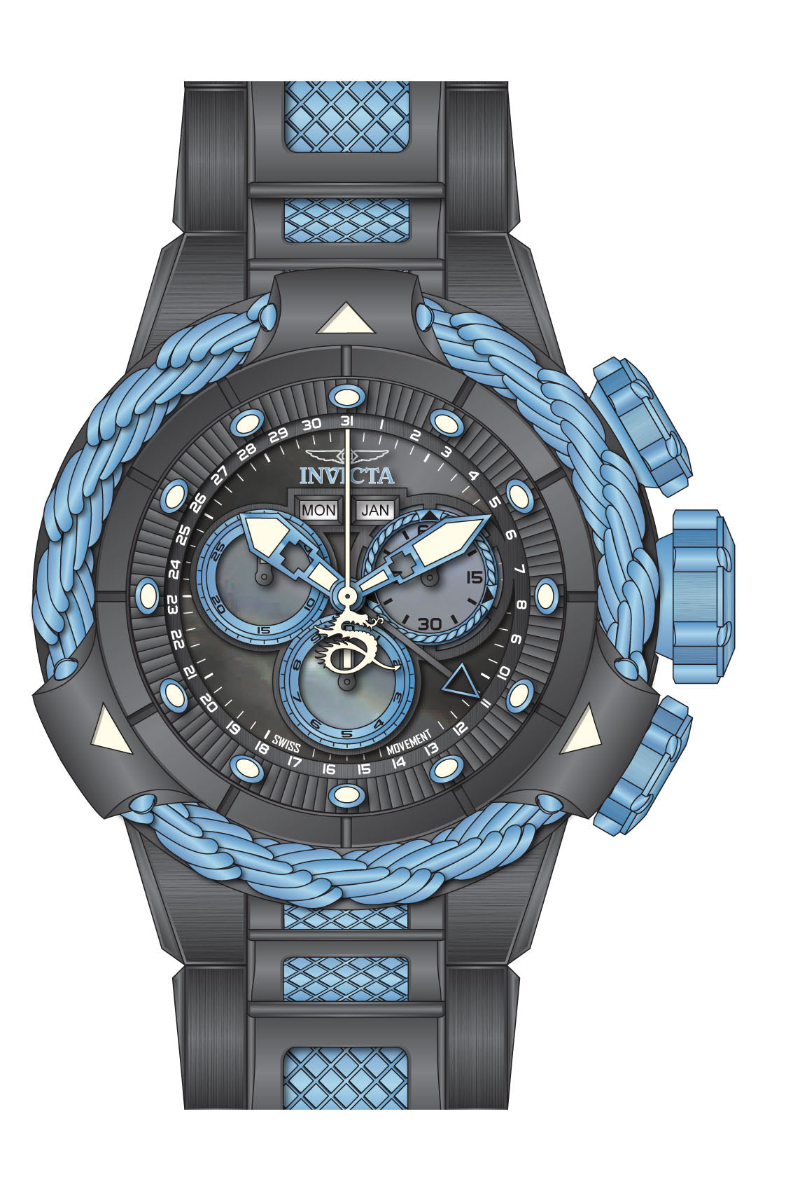 Parts for Invicta Subaqua Alpha Men 36007