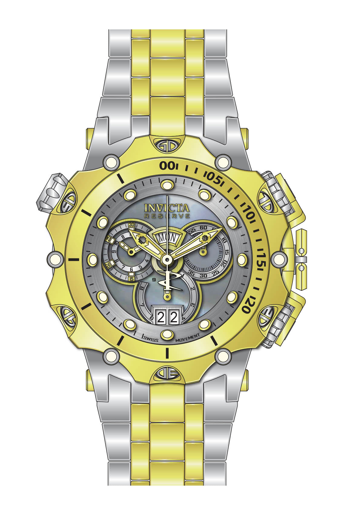 Band for Invicta Reserve Venom men 36586