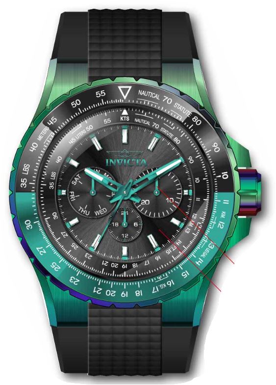 Band for Invicta Aviator Men 37033