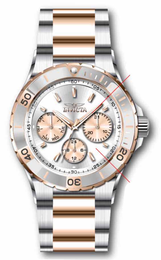 Invicta Two-Tone Silver and Rose Gold Chronograph Watch for Women Invicta Bolt Quartz Silver Dial Two-tone Ladies Watch 30896  main image 2