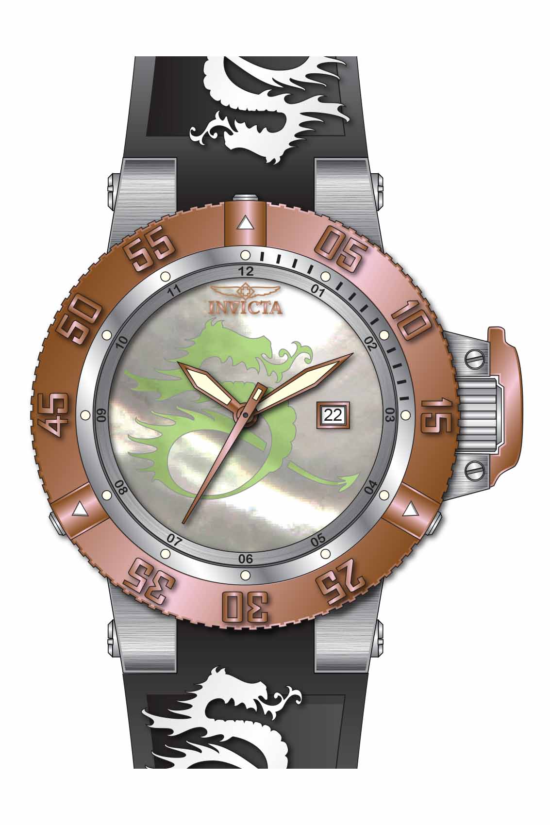 Band for Invicta Subaqua Zager Exclusive Men 37037
