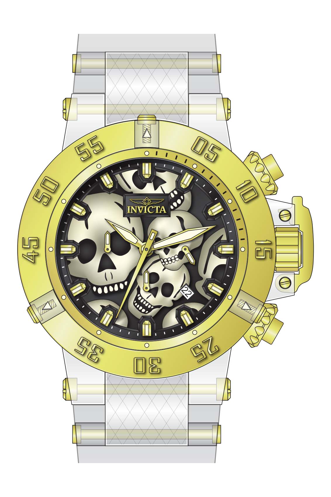 Band for Invicta Subaqua Zager Exclusive Men 37328
