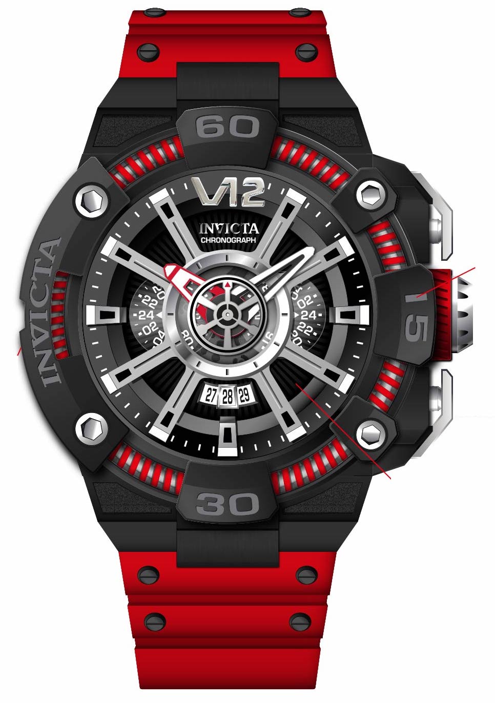 Band for Invicta S1 Rally Men 37655