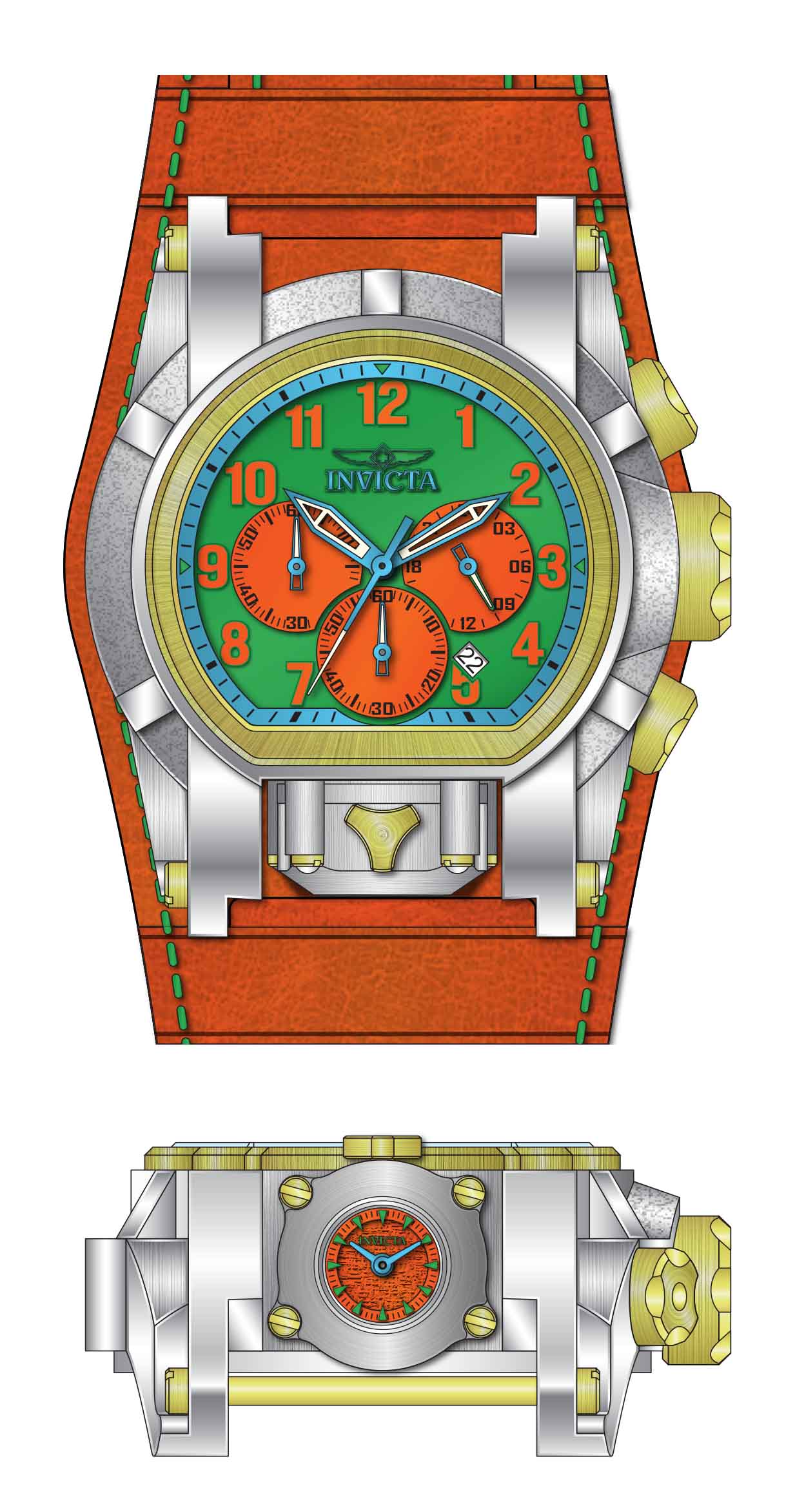 Parts for Invicta Bolt Bolt Zeus Magnum Men 37251