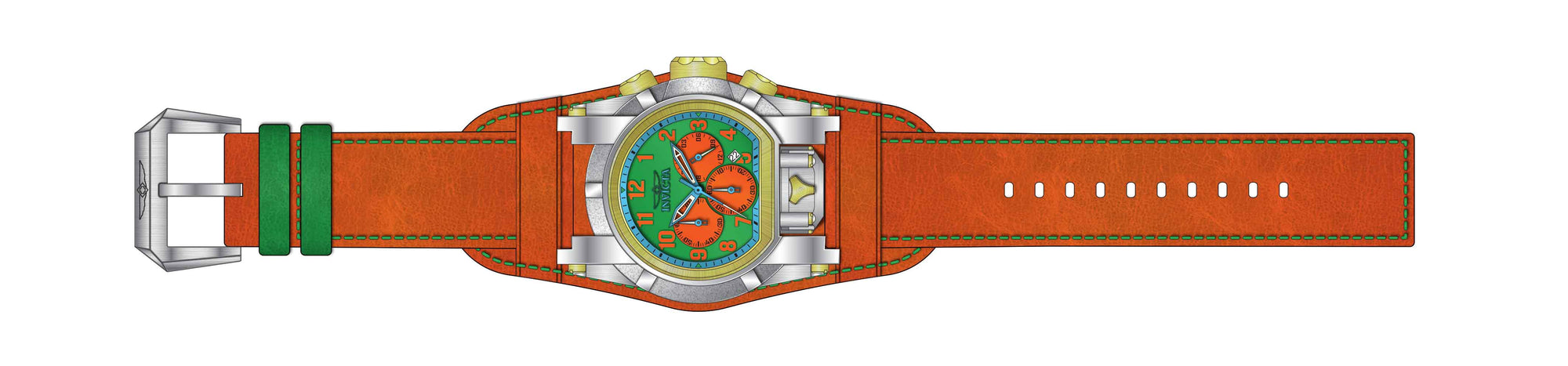 Band for Invicta Bolt Bolt Zeus Magnum Men 37251