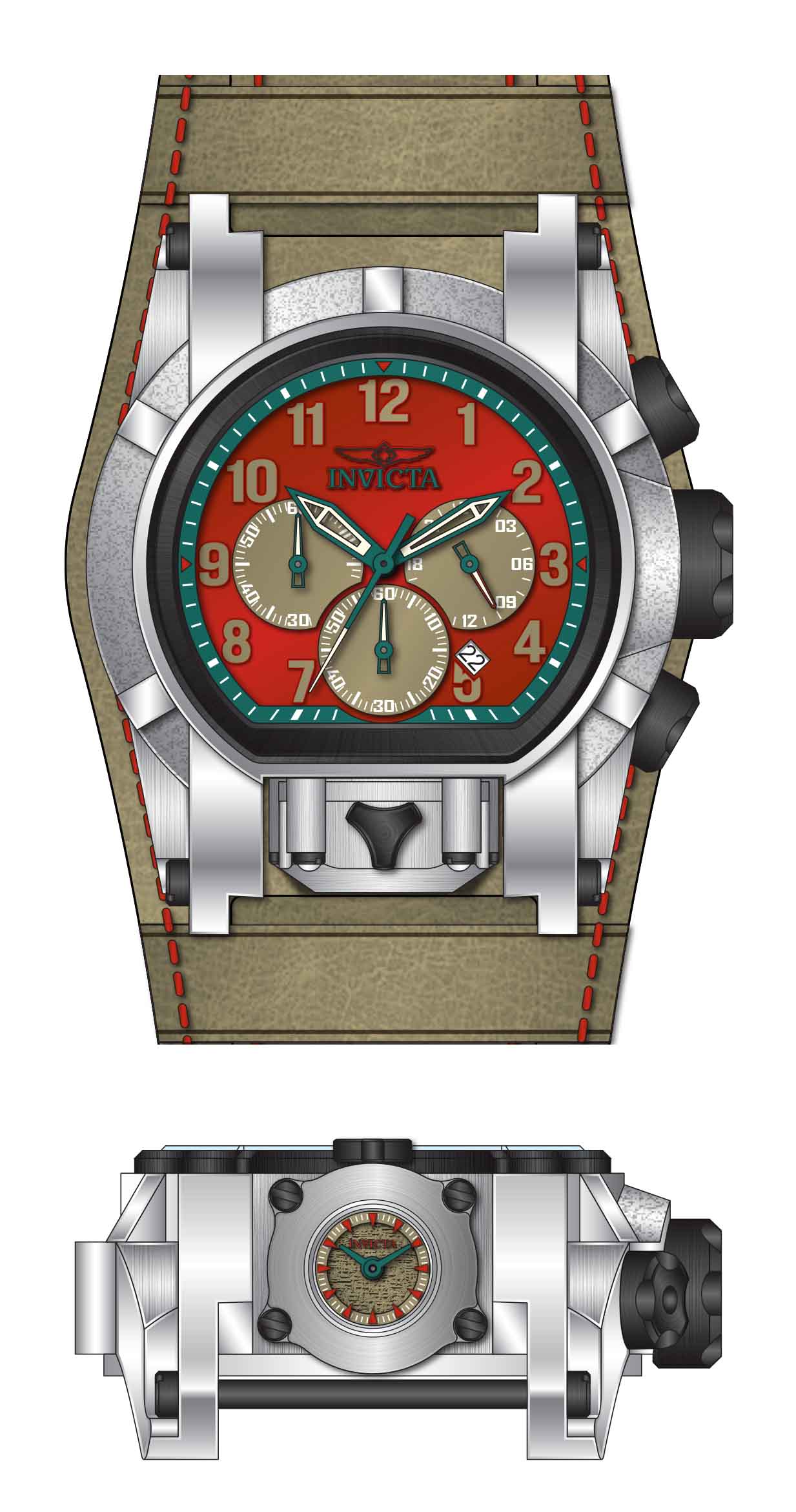 Parts for Invicta Bolt Bolt Zeus Magnum Men 37252