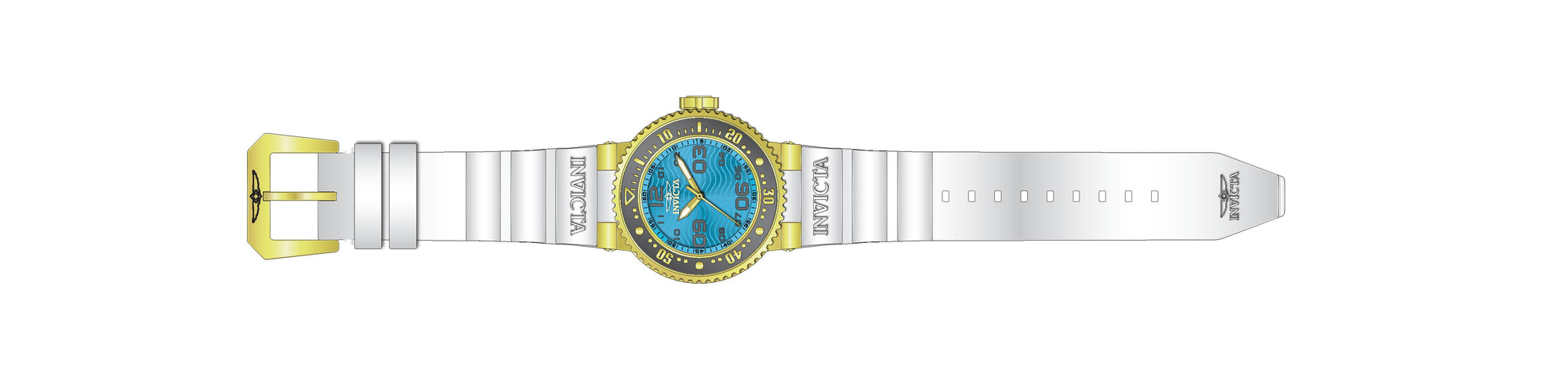 Band for Invicta Pro Diver Ocean Voyage Lady 37343