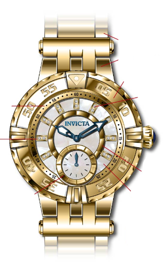Band for Invicta Subaqua Lady 38398