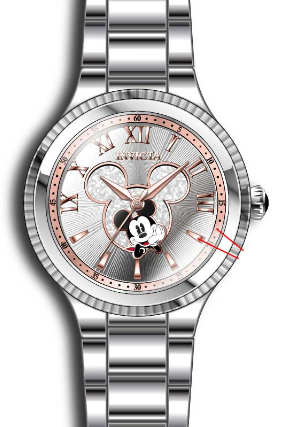 Band for Invicta Disney Limited Edition Mickey Mouse Lady 38671