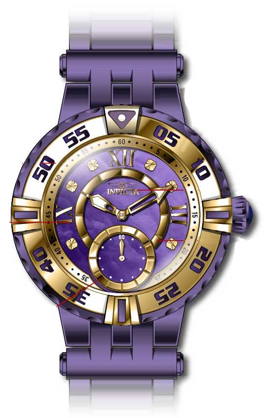 Parts for Invicta Subaqua Lady Purple Label 38749