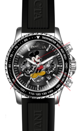 Band for Invicta Disney Limited Edition Mickey Mouse Men 39041