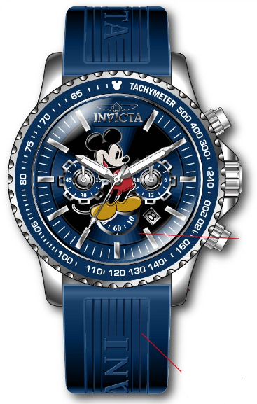 Band for Invicta Disney Limited Edition Mickey Mouse Men 39042
