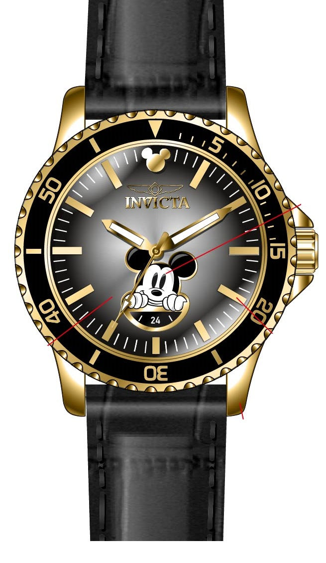 Band for Invicta Disney Limited Edition Mickey Mouse Men 39169