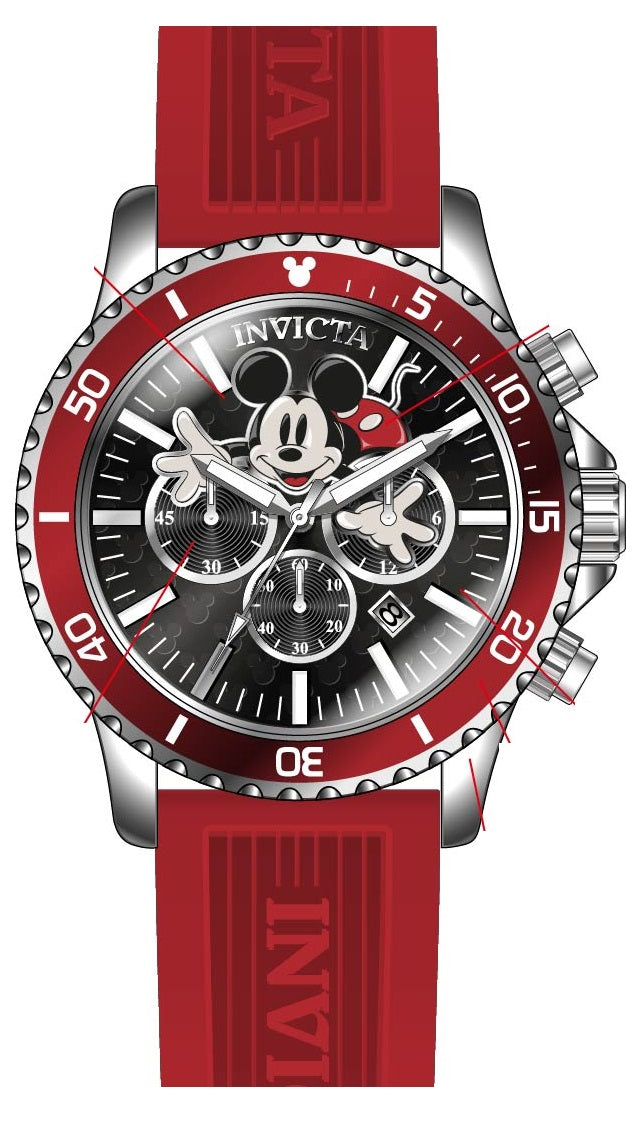 Band for Invicta Disney Limited Edition Mickey Mouse Men 39172