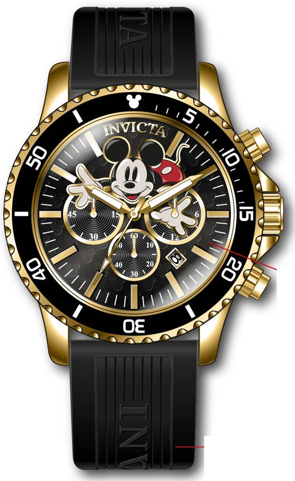 Band for Invicta Disney Limited Edition Mickey Mouse Men 39173