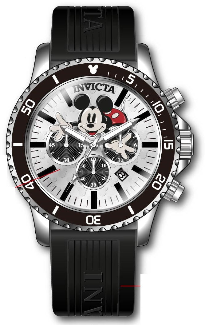 Band for Invicta Disney Limited Edition Mickey Mouse Men 39174