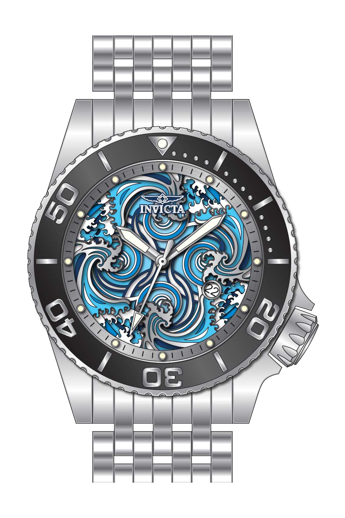 Band for Invicta Pro Diver Atomic Men 37699
