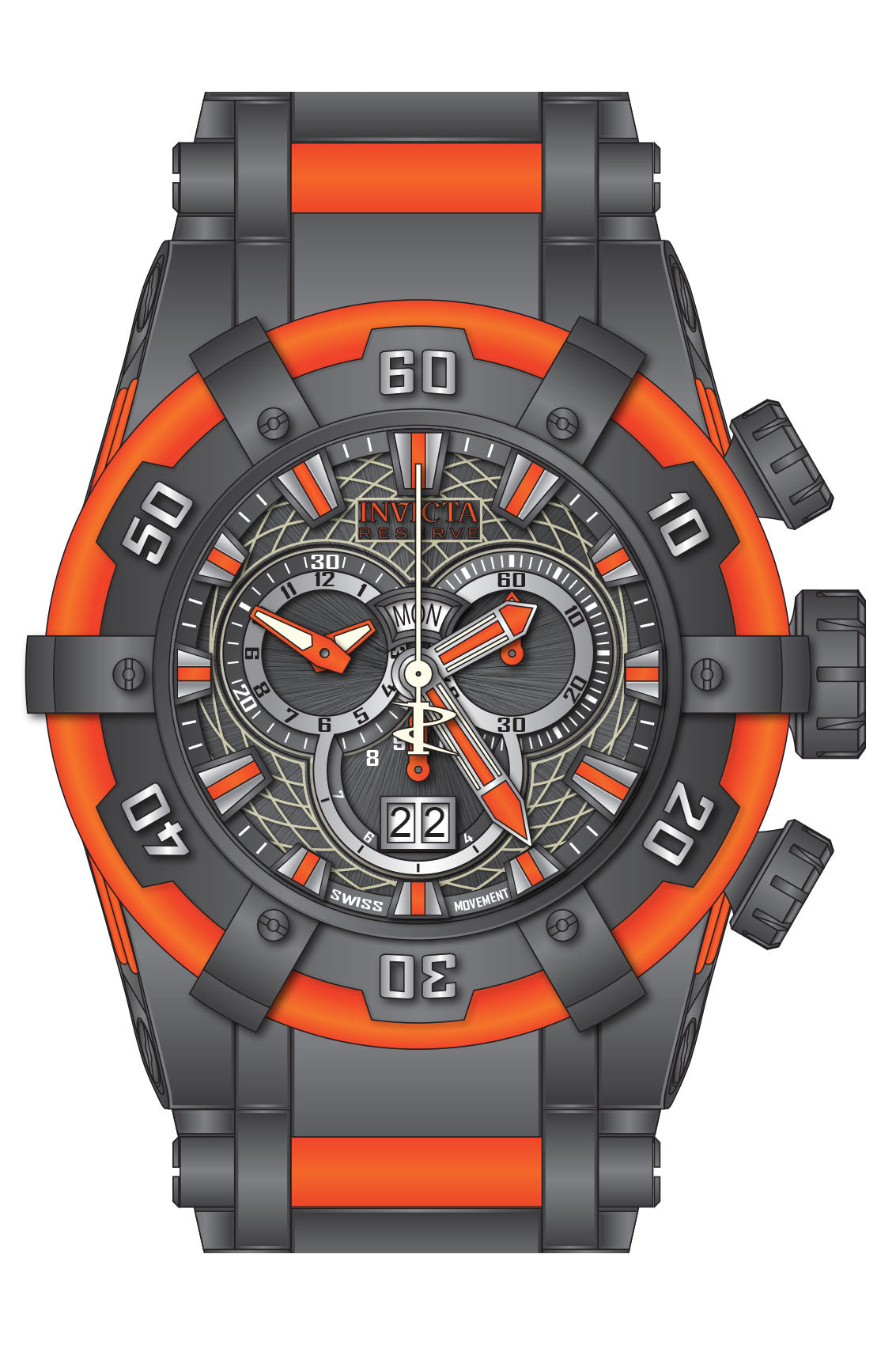 Parts for Invicta Reserve Hyperion Men 37338