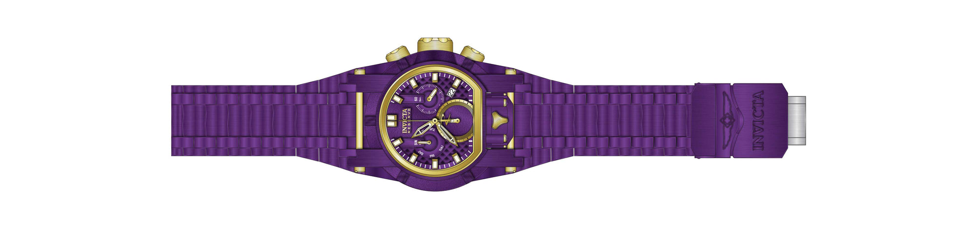 Band for Invicta Reserve Reserve Bolt Zeus Magnum Men Purple Label 38334