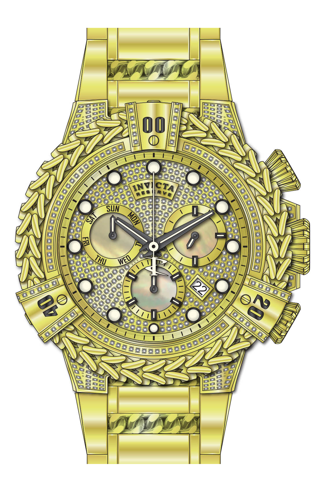 Band for Invicta Reserve Herc Men 39057