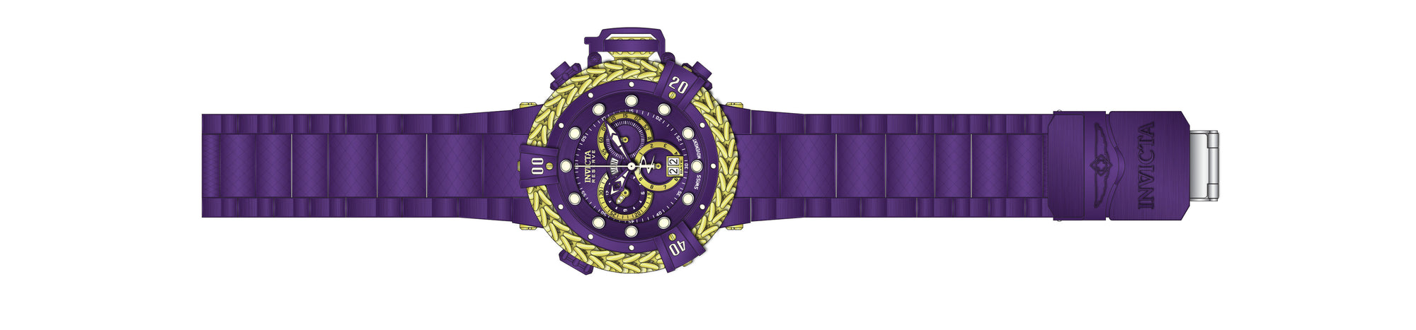 Band for Invicta Reserve Herc Men Purple Label 38993