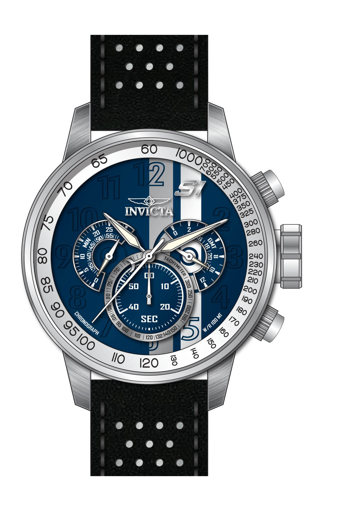 Stainless Steel Invicta S1 Rally Men's 48mm Chronograph Watch