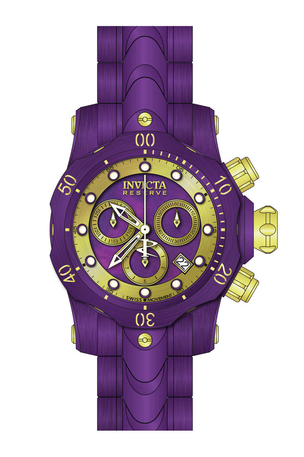 Band for Invicta Reserve Venom Lady Purple Label 39039 - Invicta