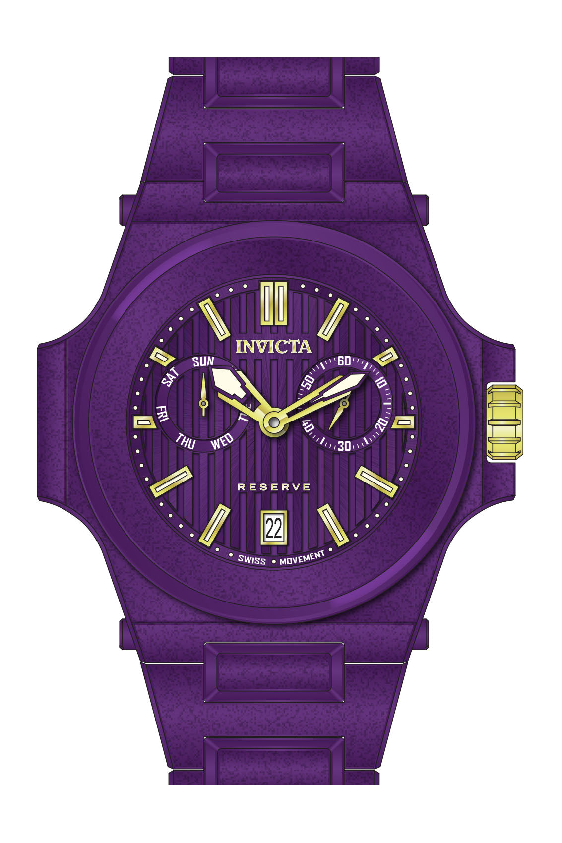 Parts for Invicta Reserve Akula Men Purple Label 38732