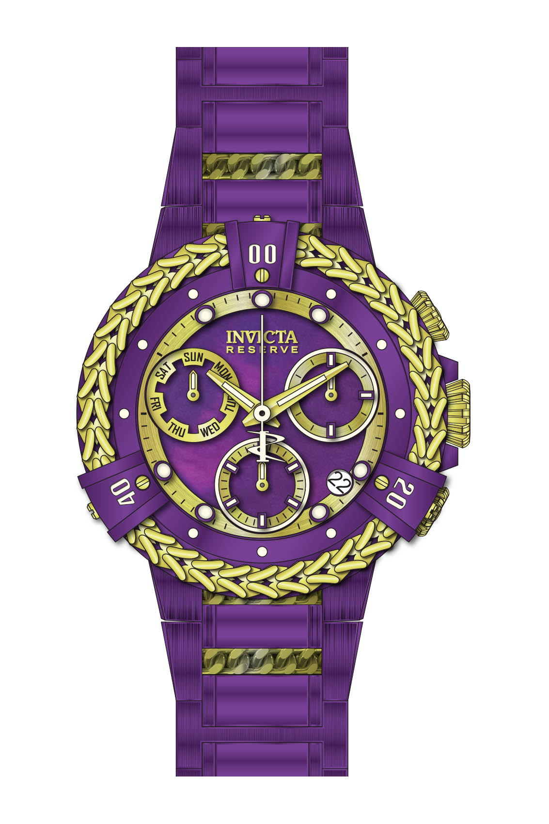 Band for Invicta Reserve Herc Lady Purple Label 39031