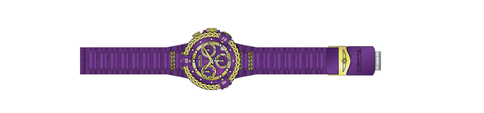 Band for Invicta Reserve Herc Lady Purple Label 39031