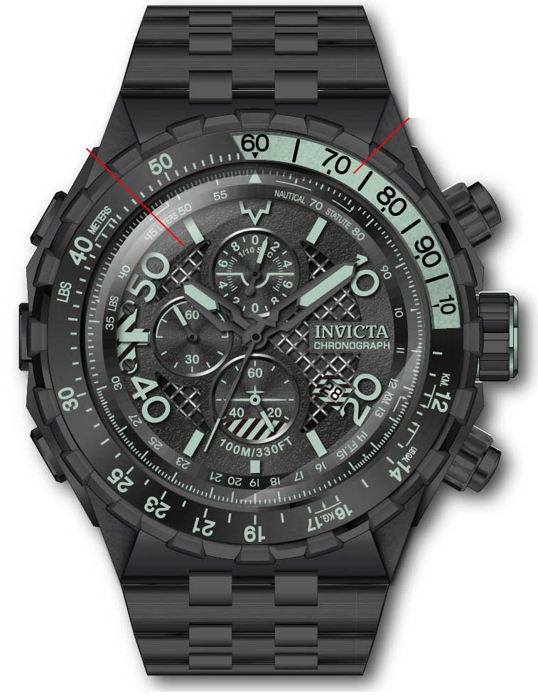 Band for Invicta Aviator Men 40135