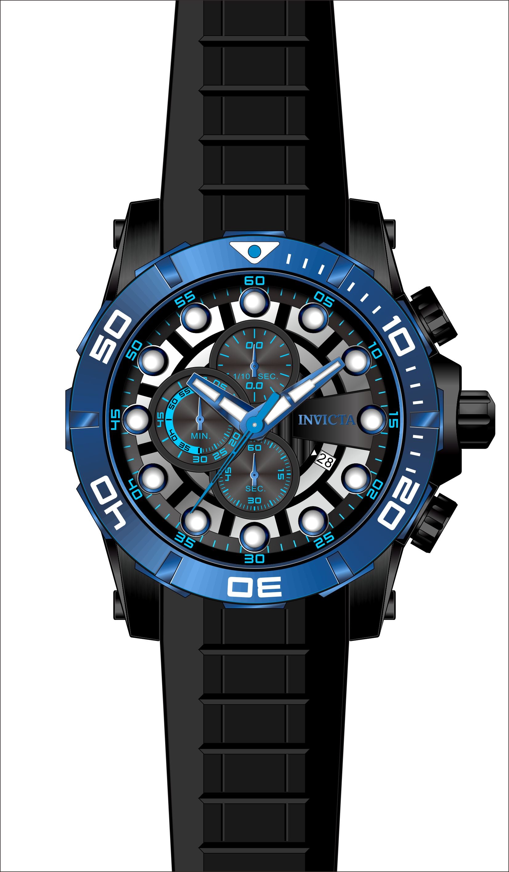 Band for Invicta Sea Hunter LATAM Exclusive Men 40141