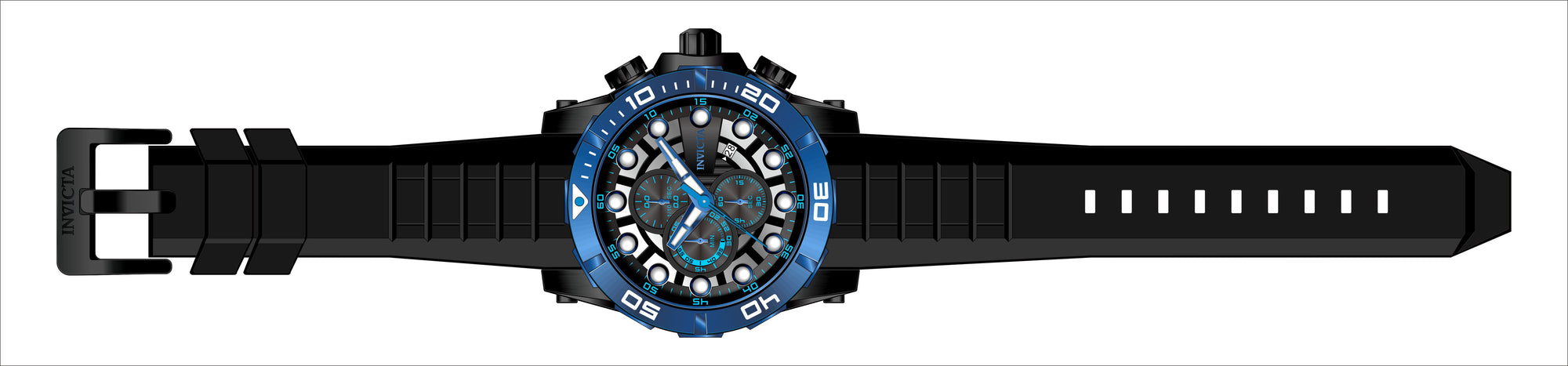 Band for Invicta Sea Hunter LATAM Exclusive Men 40141