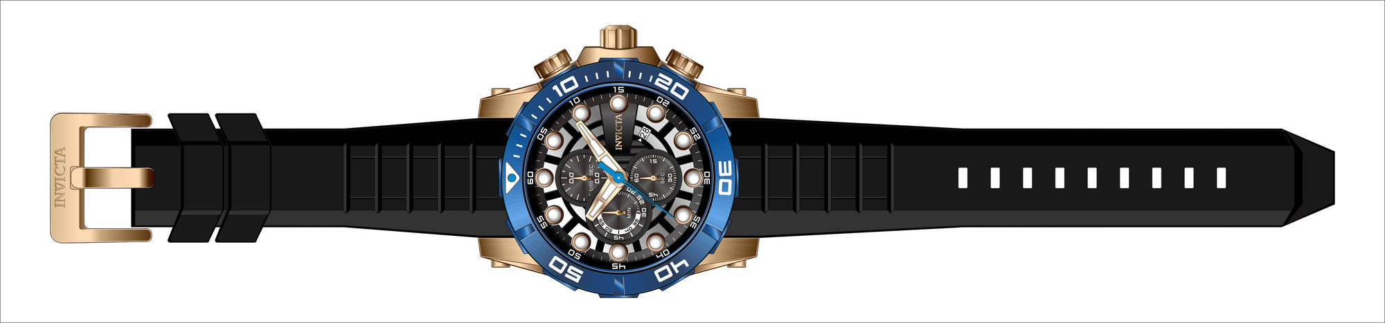 Band for Invicta Sea Hunter LATAM Exclusive Men 40142