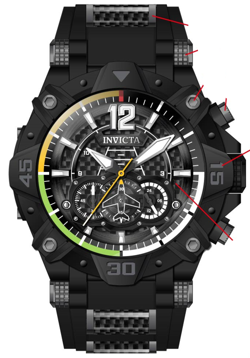 Band for Invicta Aviator Men 40161