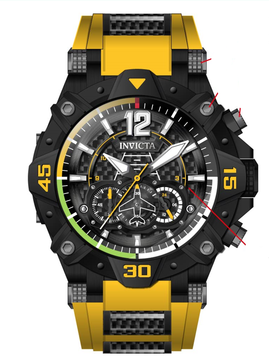 Band for Invicta Aviator Men 40162