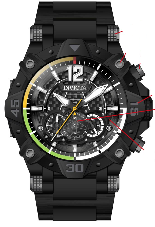 Band for Invicta Aviator Men 40170