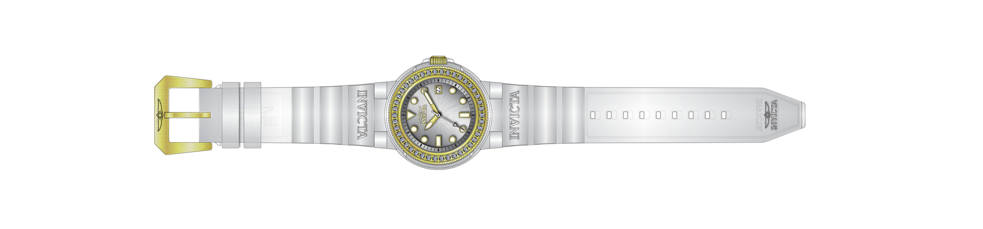Band for Invicta Pro Diver Lady 39493