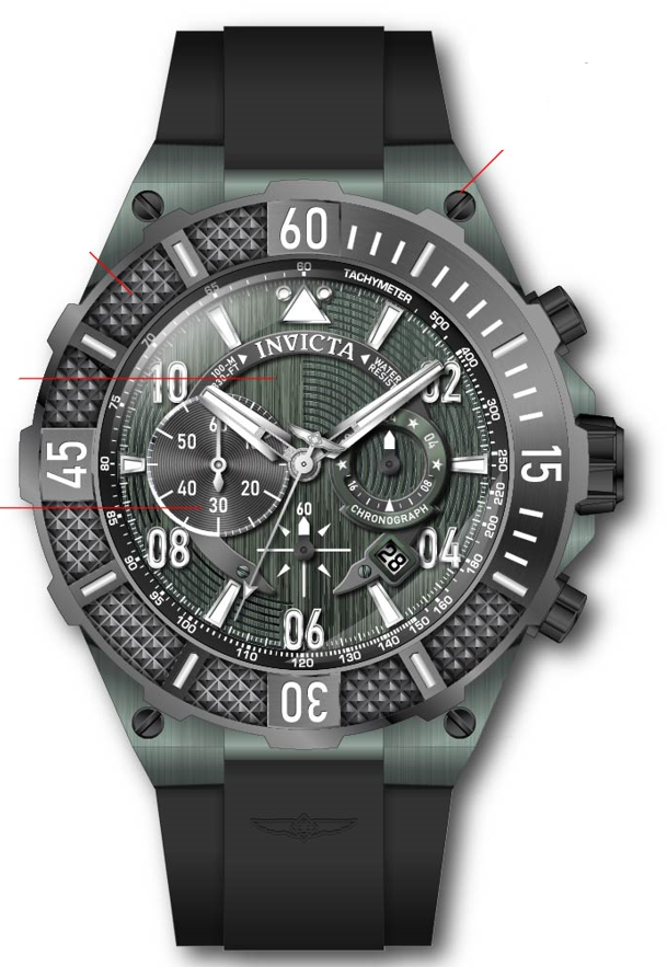 Band for Invicta Aviator Men 40504
