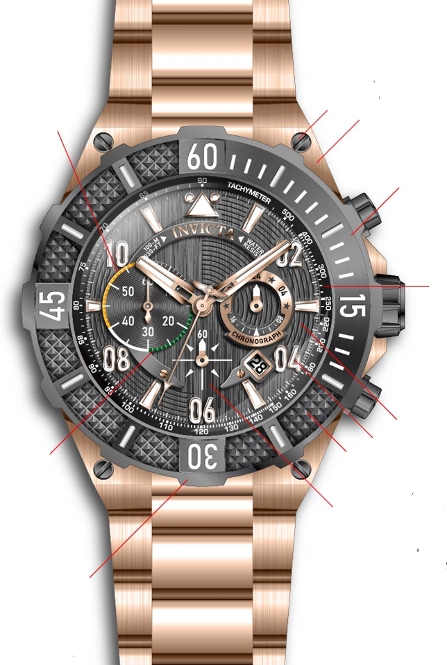 Band for Invicta Aviator Men 40509