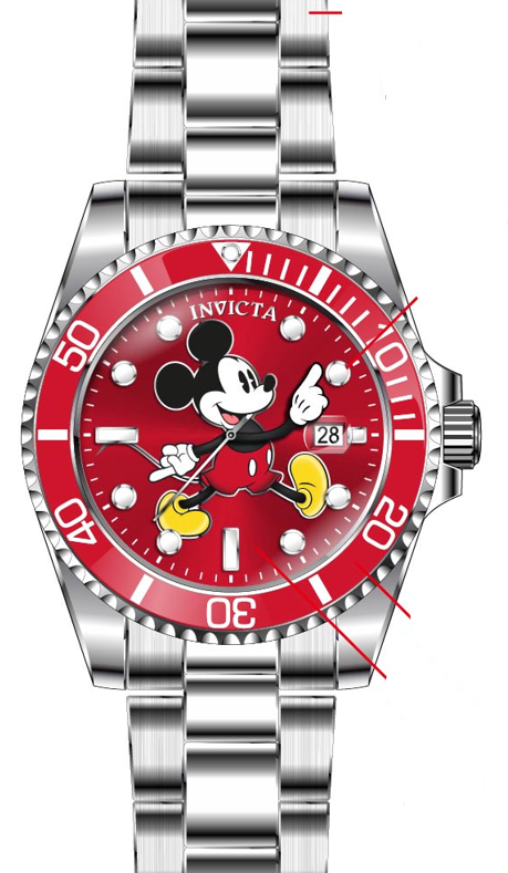 Band for Invicta Disney Limited Edition Mickey Mouse Men 41188