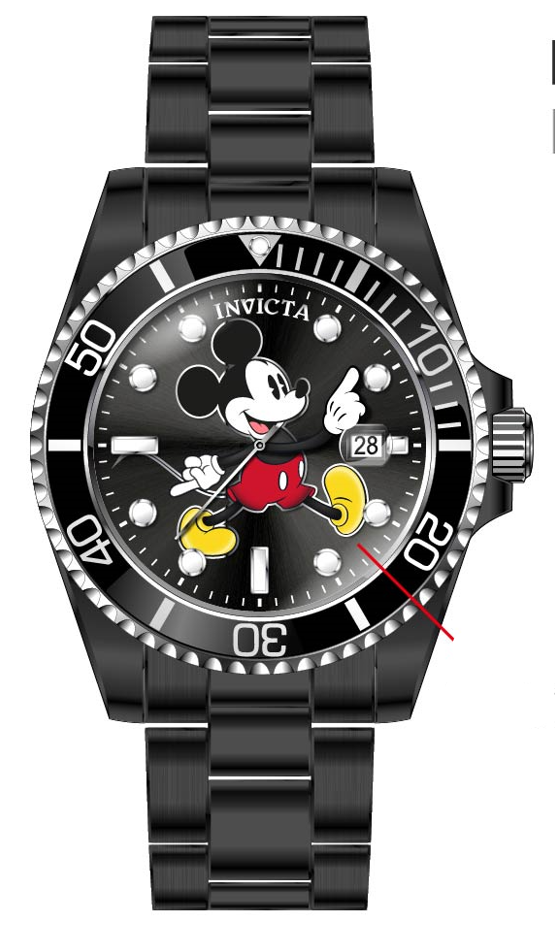 Band for Invicta Disney Limited Edition Mickey Mouse Men 41190