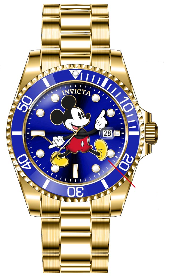 Band for Invicta Disney Limited Edition Mickey Mouse Men 41191