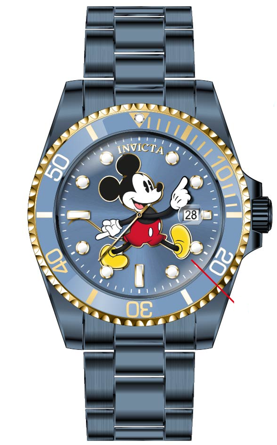 Band for Invicta Disney Limited Edition Mickey Mouse Men 41196