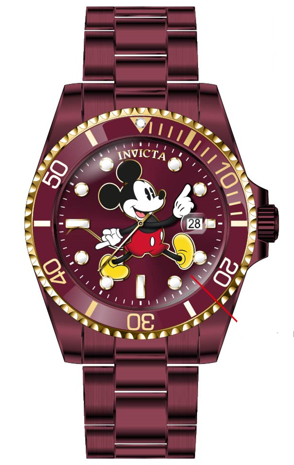 Band for Invicta Disney Limited Edition Mickey Mouse Men 41197