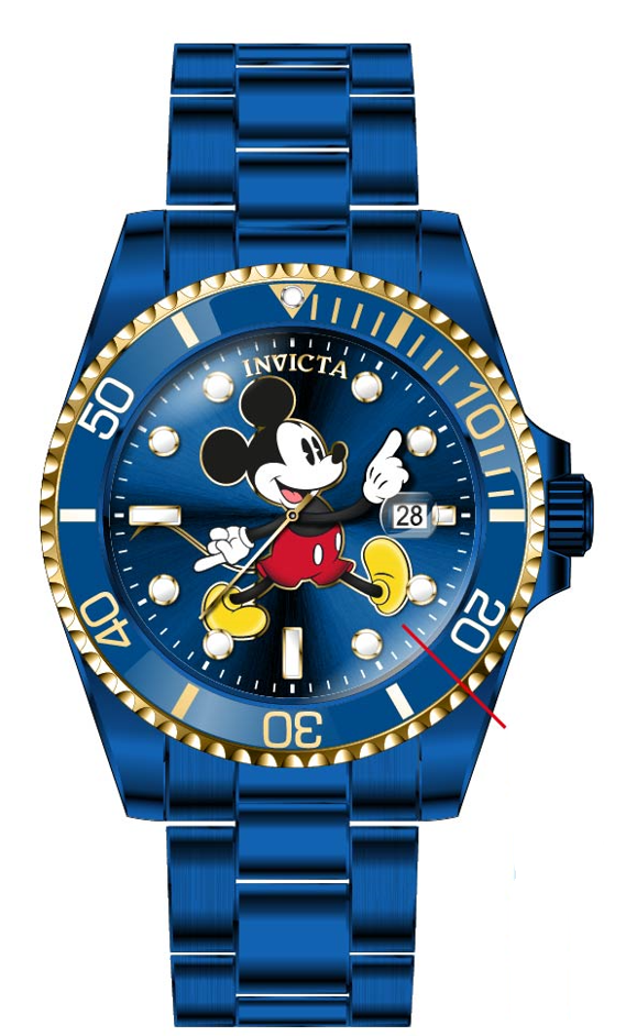 Band for Invicta Disney Limited Edition Mickey Mouse Men 41199