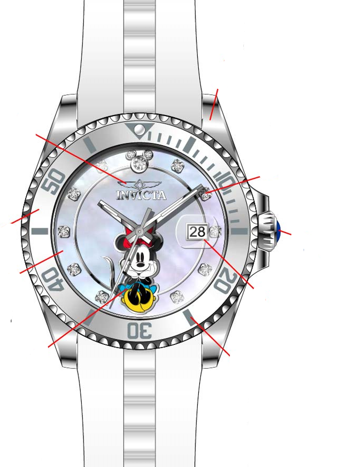Parts for Invicta Disney Limited Edition Minnie Mouse Lady 41290