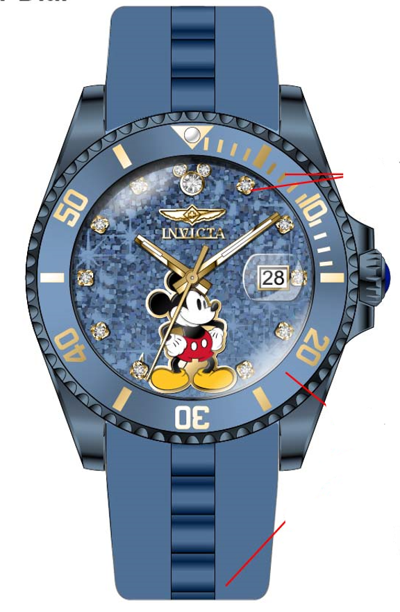 Parts for Invicta Disney Limited Edition Mickey Mouse Lady 41312