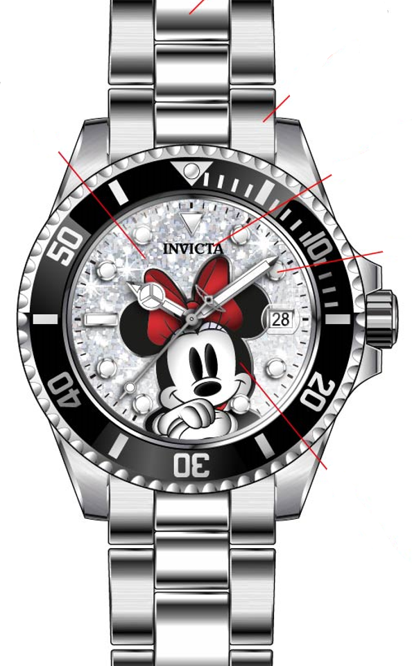Band for Invicta Disney Limited Edition Minnie Mouse Lady 41341